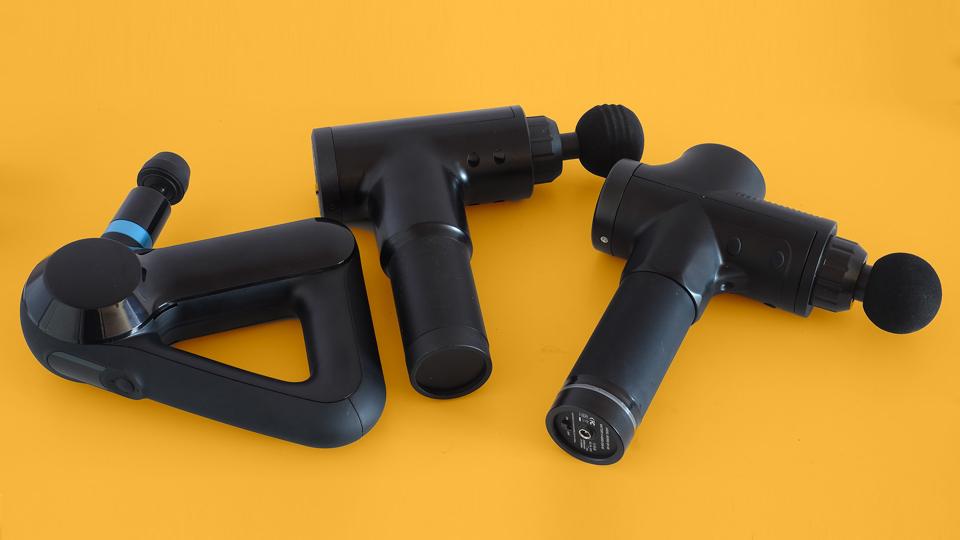 A photo of three massage guns.